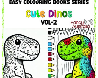 Libro da colorare sui dinosauri - VOL. 2 (20 pagine stampabili)