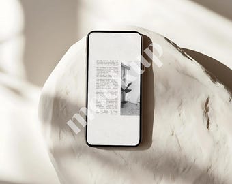 iPhone Screen Mockup, Social Media Branding Mockup, Apple Device Mockup, Modern iPhone Mockup, Aesthetic Travertine Minimal iPhone Mockup