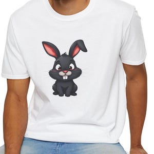Cute Bunny Graphic T-Shirt, Ideal for Easter, Gift for Animal Lovers, Casual Wear, Kids Friendly