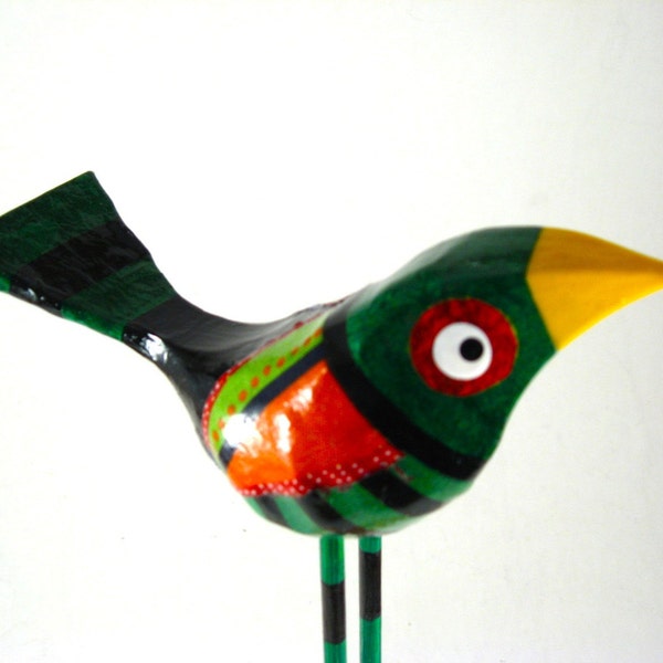 Mixed Media XL Carved Bird