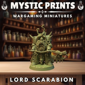 Lord Scarabion - 3D Printed Resin Mini - Base Included Sized Appropriate - Immaterium God