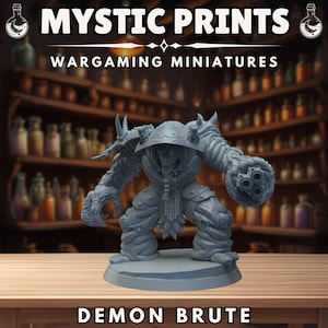 Demon Brute - 3D Printed Resin Mini - Base Included Sized Appropriate - Immaterium God