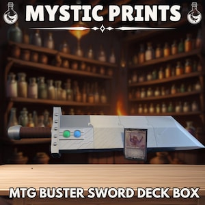 FF Buster Sword Deck Box - 3D Printed Model - Magic The Gathering Accessory