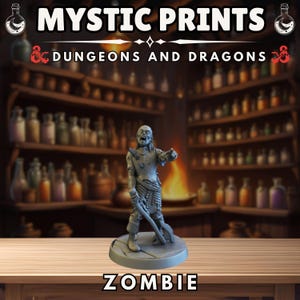 Zombie - 3D Printed Resin Mini - Dungeons And Dragons