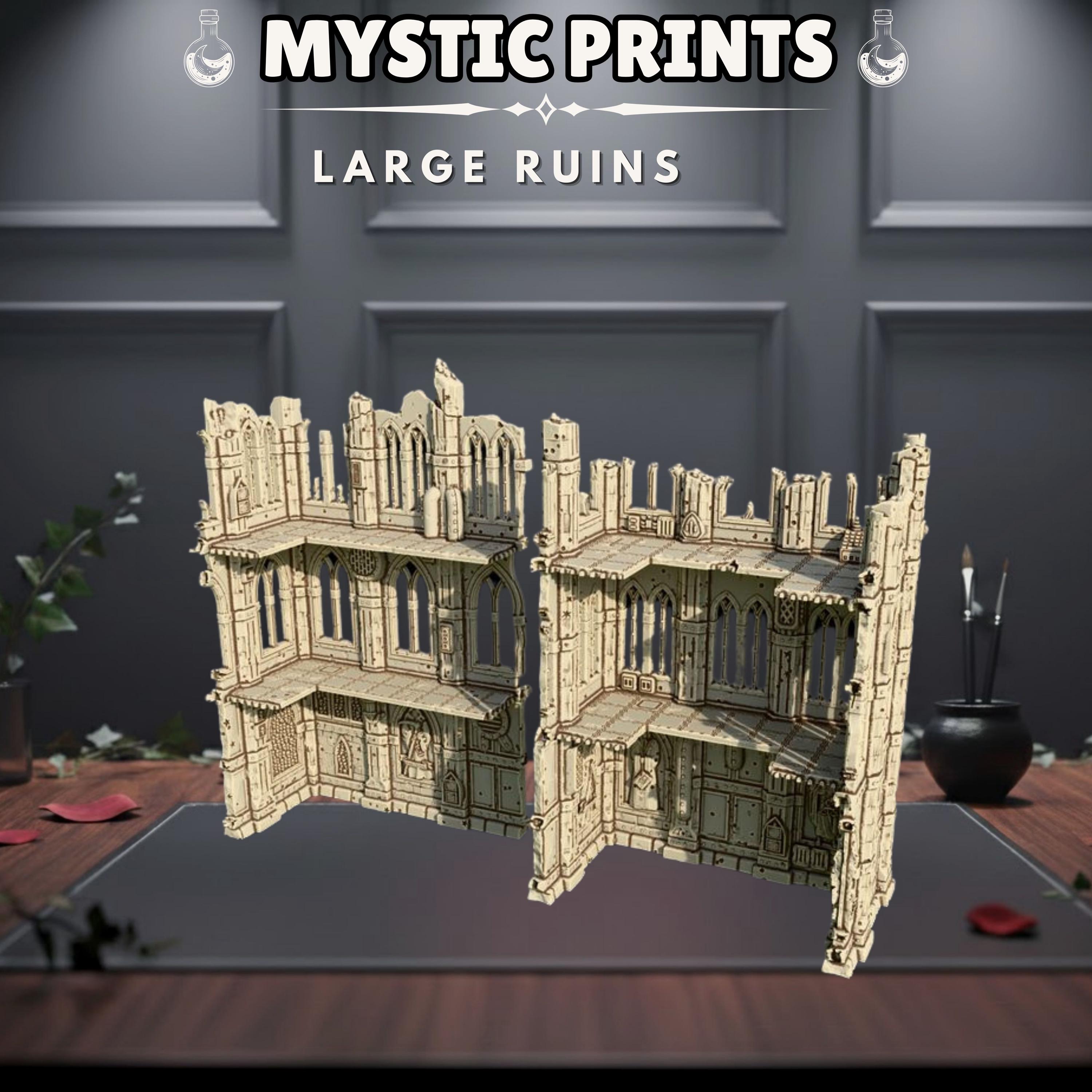 Large Gothic Ruins | Multilevel Wargaming Terrain | Tabletop Scenery ...