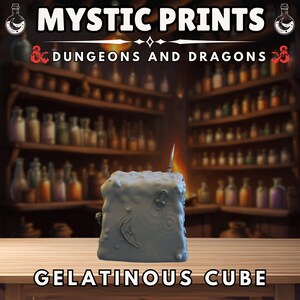 Gelatinous Cube - 3D Printed Resin Mini - Dungeons And Dragons