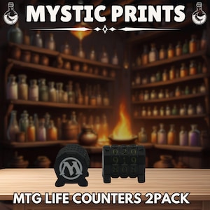 MTG Life Counters 2 Pack - 3D Printed Model - Magic The Gathering Accessory