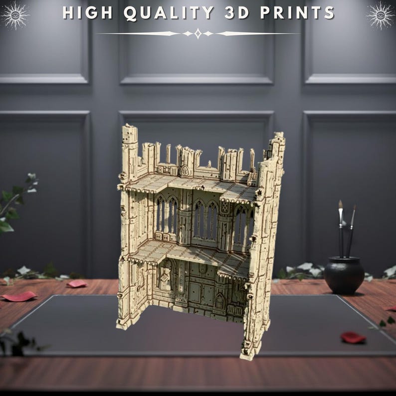 Large Gothic Ruins | Multilevel Wargaming Terrain | Tabletop Scenery ...