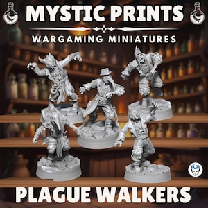 Plague Walkers x10 - 3D Printed Resin Mini - Base Included Sized Appropriate