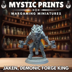 Jaken, Demonic Forge King - 3D Printed Resin Mini - Base Included Sized Appropriate - Immaterium God