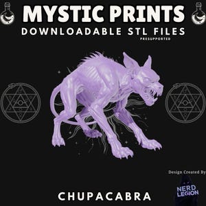 Chupacabra DnD Miniature STL | Cryptid Horror Monster | Dungeons and Dragons | Nerd Legion