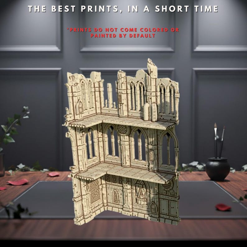 Large Gothic Ruins | Multilevel Wargaming Terrain | Tabletop Scenery ...