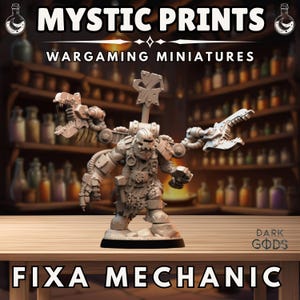 Fixa Mechanic - 3D Printed Resin Mini - Base Included Sized Appropriate