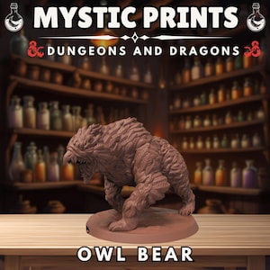 Owlbear - 3D Printed Resin Mini - Dungeons And Dragons