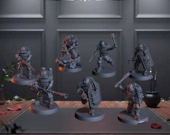 Predoni Nautici x10 - Compatibili con Grimdark Heretic Trench - Base inclusa - Stampati in 3D in resina