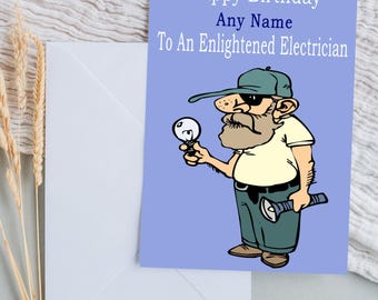 Elektriker födelsedagskort