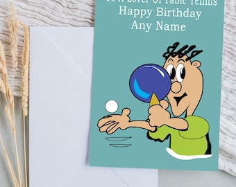 Table Tennis Birthday Card