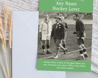 Hockey Birthday Card