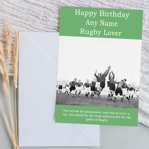 Carte d'anniversaire rugby