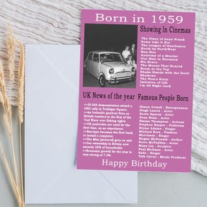 Cartão de aniversário de 1959
