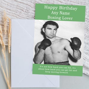 Tarjeta de cumpleaños de boxeo