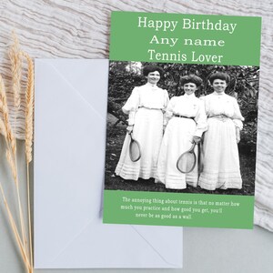 Tennisverjaardagskaart