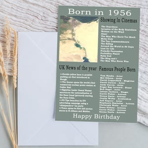 Cartão de aniversário de 1956