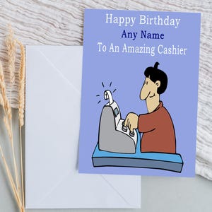 Carte d'anniversaire de caissier