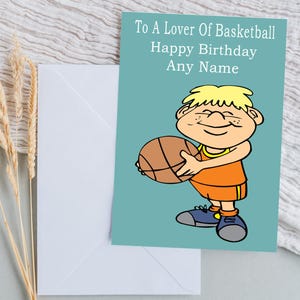 Verjaardagskaart basketbal