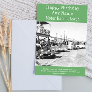 Motor Racing Geburtstagskarte