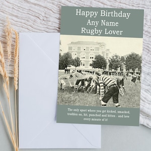 Carte d'anniversaire rugby