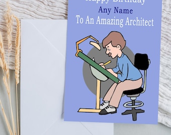Tarjeta de cumpleaños de arquitecto