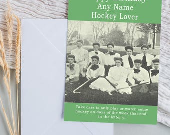 Hockey Birthday Card