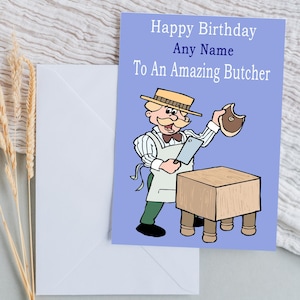 Carte d'anniversaire de boucher
