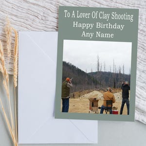 Clay Shooting Birthday Card