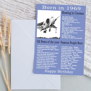 Cartão de aniversário de 1969