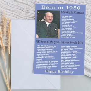 Cartão de aniversário de 1950