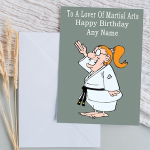 Martial Arts Birthday Card
