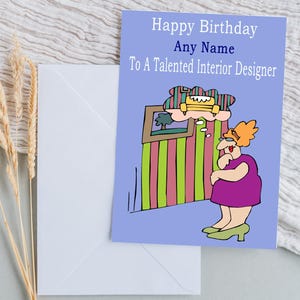 Carte d'anniversaire d'architecte d'intérieur