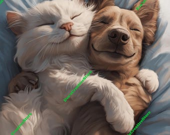 Perro y gato listos para láser PNG BMP JPEG Glowforge, archivos de corte Cricut / Descarga digital / Grabado, diseños de corte para madera y más