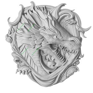Dragon Laser Ready PNG | Glowforge, Cricut Cut Files | Digital Download | Engraving, Cutting Designs for Wood and More