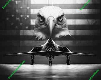 Bandera patriótica de águila, archivos PNG JPEG BMP listos para láser, grabador Glowforge para CNC y corte láser, diseño digital para madera, acrílico y más