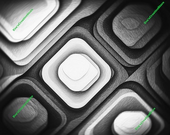 Arte geométrico moderno – PNG JPEG para Glowforge, Cricut / Archivo de corte láser / Descarga digital / Grabado en madera y acrílico