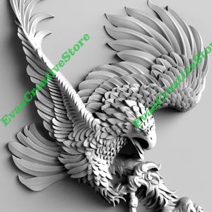 Eagle PNG | Patriotic Laser Engraving File | Fire Eagle Head Design | Glowforge xTool Ready | CNC and Laser Ready | Instant Download Product