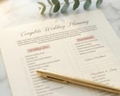 Complete Wedding Planner | Budget, Guest List, Vendor Tracker (PDF Download)