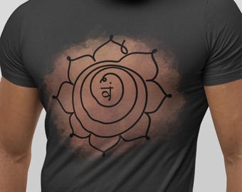 Camiseta del chakra sacro, camiseta espiritual con mandala, camiseta unisex para festivales de yoga