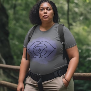 Ajna Chakra T-Shirt Unisex | Third Eye Tee | Spiritual Shirt for Meditation | Indigo Yoga Top | Chakra Gift for Yogis ECO Friendly
