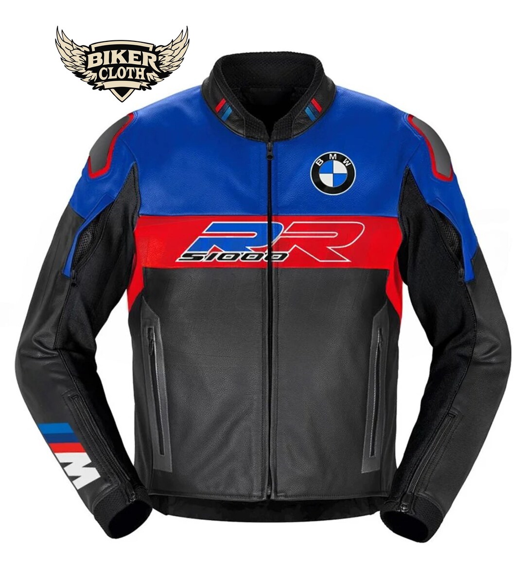 S1000RR BMW Racing Motorcycle Leather Jacket Genuine Cowhide Leather ...