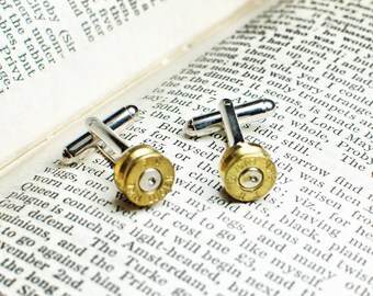 Bullet Cufflinks, Bullet Casing Cuff Links, Gift for Groom, Grad Gift, Gun Lover Gifts for Guys, Boyfriend Gift, Unique Gifts for Men