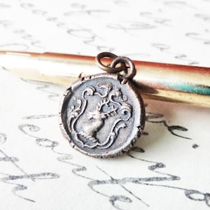 Stag Pendant - Deer Necklace - Gold Buck Charm - Wax Seal Necklace